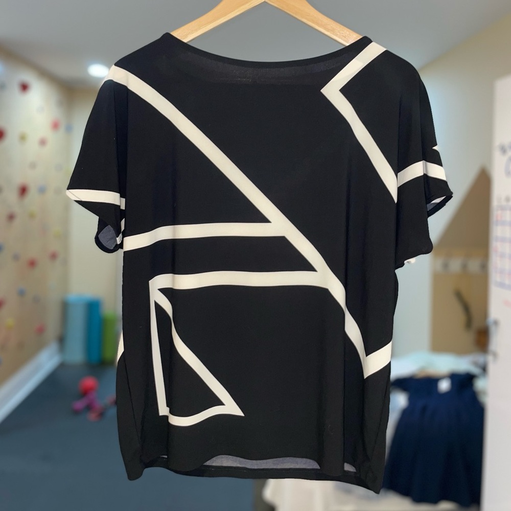 Lauren by Ralph Lauren Black and White Blouse